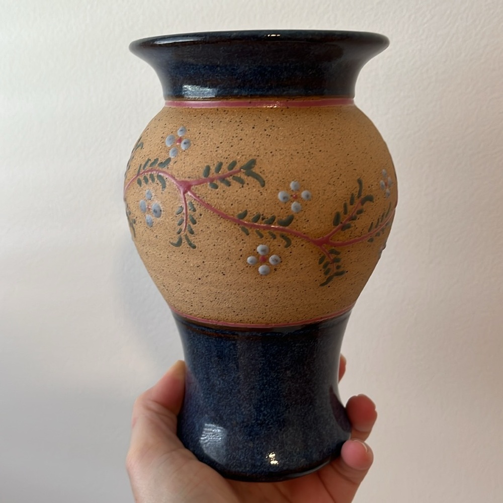 VINTAGE JASON PARSLEY STUDIO POTTERY STONEWARE CERAMIC VASE DECOR - Picture 9 of 9